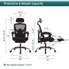 Mesh High Back Ergonomic Office Chair Lumbar Support Pillow Computer Desk Chair