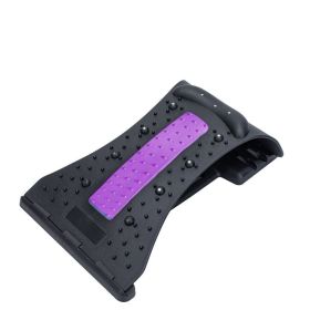 Home lumbar spine cervical support neck traction device (Color: Purple)