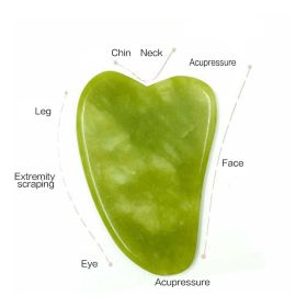 Natural Jade Face Massager Gua Sha Stone Face Guasha Masaje Facial Board Acupoint Eye Care SPA Massager Tool massage visage (Color: Triangle)