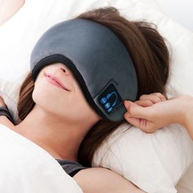 EZ Sleep Eye Blind Fold with Bluetooth Music (Color: GRAY)